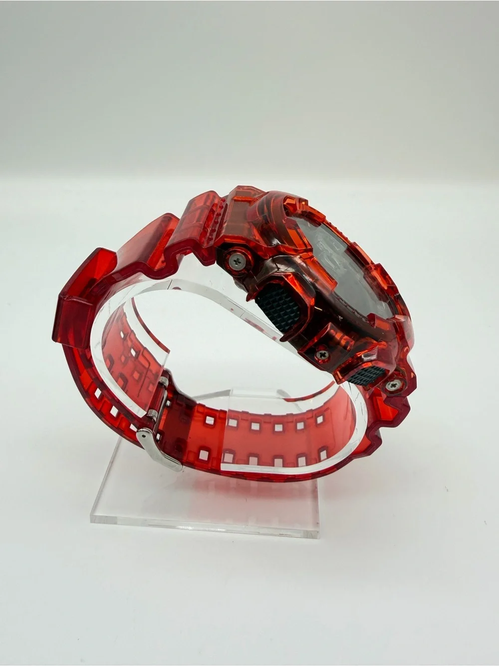 Casio Red Transparent Custom Digital Watch